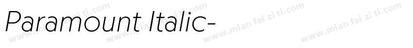 Paramount Italic字体转换